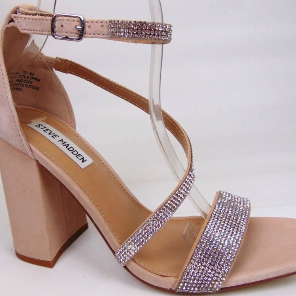 Steve Madden Varali Nude Heel Rhinestone 8.5